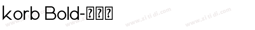 korb Bold字体转换